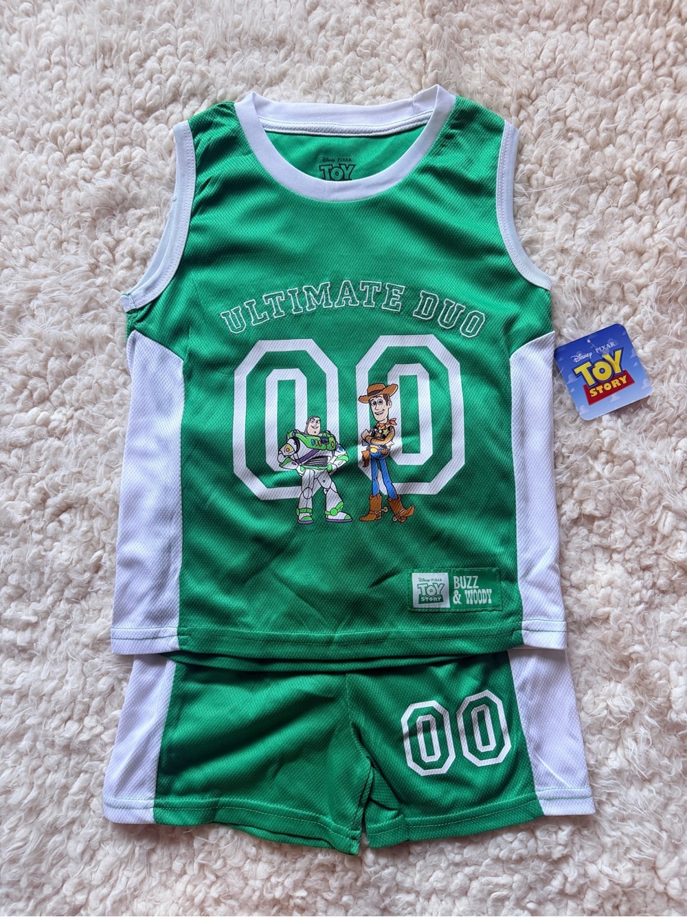 Disney Pixar Toy Story Buzz & Woody Jersey Short Set NWT Size 6 Boy